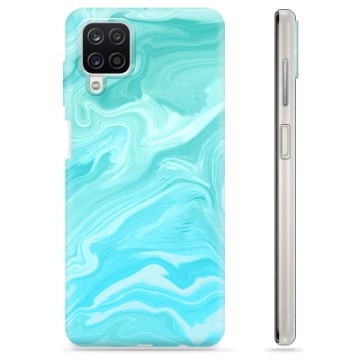 Etui TPU - Samsung Galaxy A12 - Błękitny Marmur