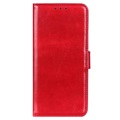 Etui z Portfelem do Samsung Galaxy A12 z Magnetycznym Zamknięciem - Czerwień