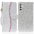 Samsung Galaxy A15 Stylowe, brokatowe etui z portfelem