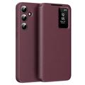 Samsung Galaxy A16 Smart Clear View Etui z klapką z kieszenią na kartę - Wine Red
