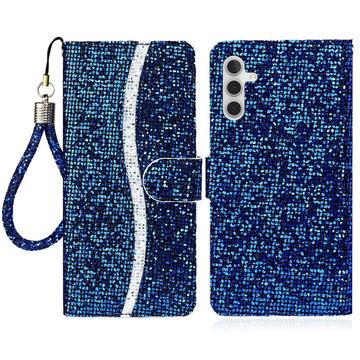 Samsung Galaxy A16 Stylowe etui z brokatem - Niebieskie