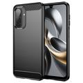 Samsung Galaxy A17 Szczotkowane Etui z TPU - Włókno Węglowe