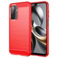 Samsung Galaxy A17 Szczotkowane Etui z TPU - Włókno Węglowe