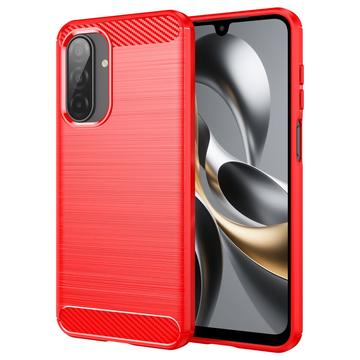 Samsung Galaxy A17 Szczotkowane Etui z TPU - Włókno Węglowe