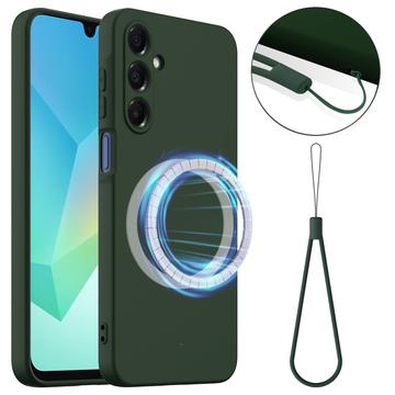 Samsung Galaxy A17 Etui z Płynnego Silikonu - kompatybilne z MagSafe - Ciemna Zieleń