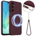 Samsung Galaxy A17 Etui z Płynnego Silikonu - kompatybilne z MagSafe - Czerwone Wino