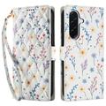 Samsung Galaxy A17/A26 Etui na portfel z rombowym wzorem kwiatowym