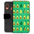 Etui Portfel Premium - Samsung Galaxy A20e - Wzór Awokado