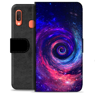 Etui Portfel Premium - Samsung Galaxy A20e - Galaktyka