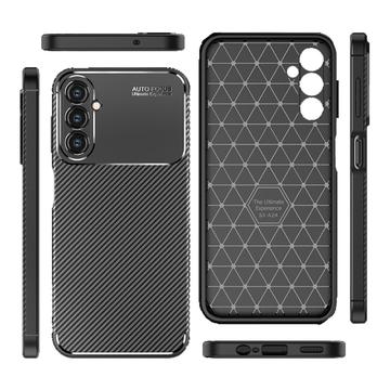 Samsung Galaxy A24 4G Etui z TPU Beetle Włókno Węglowe - Czarne