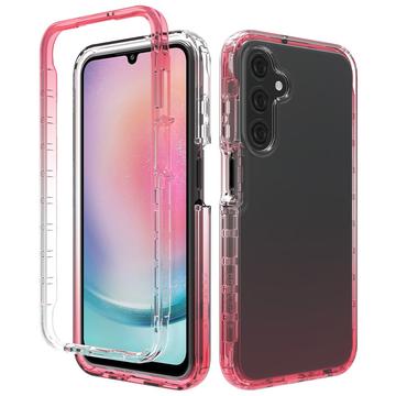 Hybrydowe Etui Gradient Series do Samsung Galaxy A25 - Czerwień / Transparentny