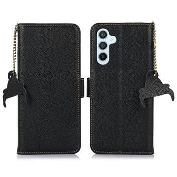 Samsung Galaxy A26 Skórzane Etui z Portfelem z RFID - Czarne