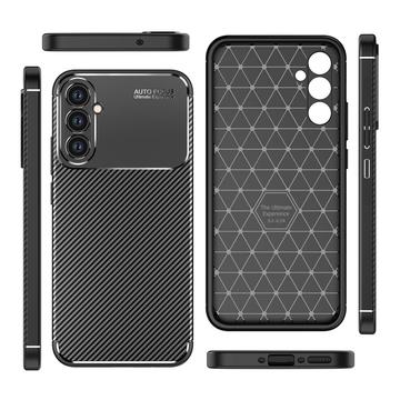Samsung Galaxy A34 5G Etui z TPU Beetle Włókno Węglowe - Czarne