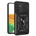 Samsung Galaxy A34 5G Hybrydowe Etui z Pierścieniem Obrotowym z Osłoną Aparatu - Czerń