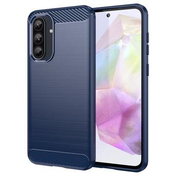 Samsung Galaxy A36/A56 Szczotkowane Etui z TPU - Włókno Węglowe