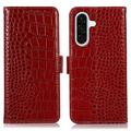 Samsung Galaxy A36 Skórzane Etui z Portfelem Crocodile z RFID