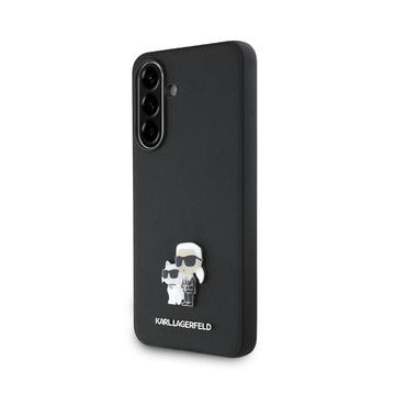 Samsung Galaxy A36 Karl Lagerfeld Saffiano Metal Karl and Choupette Etui - Czerń