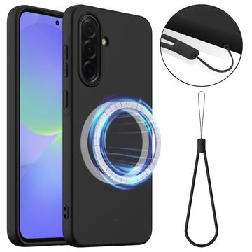 Samsung Galaxy A36/A56 Etui z Płynnego Silikonu - kompatybilne z MagSafe - Czarne