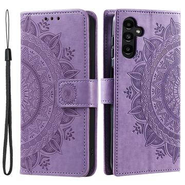Samsung Galaxy A36 Etui z Portfelem z Serii Mandala - Fiolet