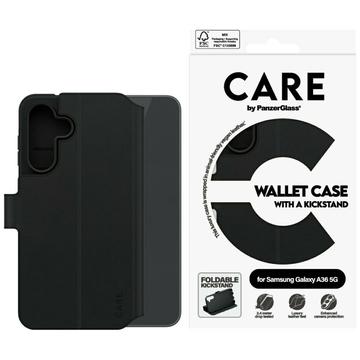 Etui portfelowe z podstawką Samsung Galaxy A36 PanzerGlass Care Feature - czarny