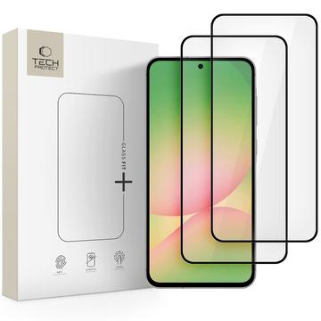 Hartowane szkło ochronne na ekran Samsung Galaxy A36/A56 Tech-Protect Glass Fit+ - 2 szt. - Czarny