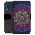 Etui Portfel Premium - Samsung Galaxy A50 - Kolorowa Mandala