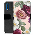 Etui Portfel Premium - Samsung Galaxy A50 - Romantyczne Kwiaty