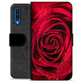 Etui Portfel Premium - Samsung Galaxy A50 - Róża