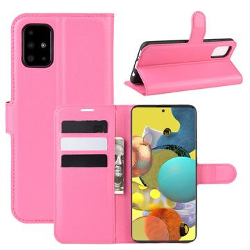Samsung Galaxy A51 5G Etui z Portfelem z Magnetycznym Zamknięciem - Róża