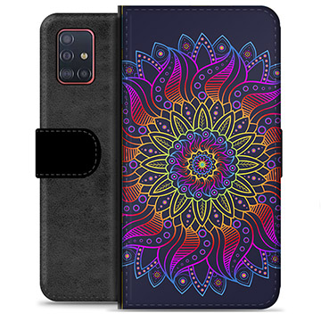 Etui Portfel Premium - Samsung Galaxy A51 - Kolorowa Mandala