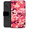 Etui Portfel Premium - Samsung Galaxy A51 - Różowe Moro