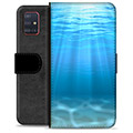 Etui Portfel Premium - Samsung Galaxy A51 - Morze