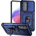 Samsung Galaxy A54 5G Hybrydowe Etui z Pierścieniem Obrotowym z Osłoną Aparatu - Błękit