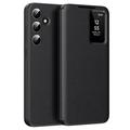 Samsung Galaxy A55 Smart Clear View Etui z klapką z kieszenią na kartę - czarny