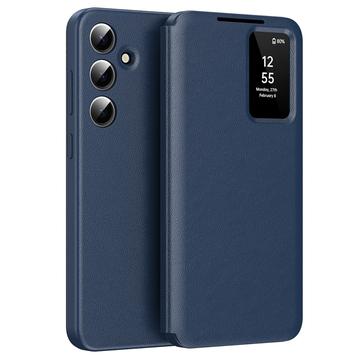 Samsung Galaxy A55 Smart Clear View Etui z klapką z miejscem na kartę - Szafir