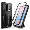 Etui Samsung Galaxy A56 Tech-Protect Kevlar Cam+ - osłona ekranu, osłona aparatu, podpórka - czarny