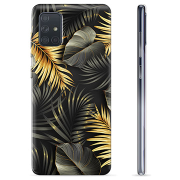 Etui TPU - Samsung Galaxy A71 - Złote Liście