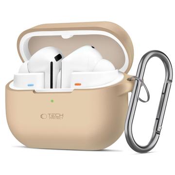 Etui na haczyk silikonowy Samsung Galaxy Buds3/Buds3 Pro/Buds3 FE Tech-Protect - Kawa latte