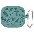 Samsung Galaxy Buds3/Buds3 Pro Flower Pattern Etui silikonowe z karabińczykiem