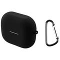Samsung Galaxy Buds3 FE Silikonowe Etui z Karabińczykiem - Czarne