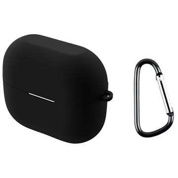 Samsung Galaxy Buds3 FE Silikonowe Etui z Karabińczykiem - Czarne