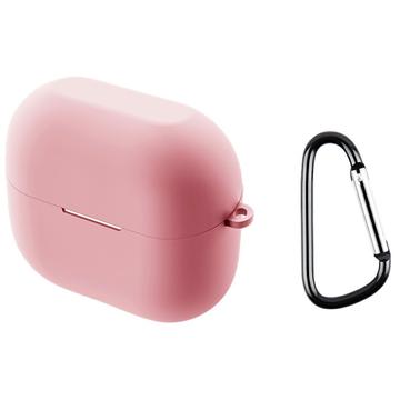 Samsung Galaxy Buds3 FE Silikonowe Etui z Karabińczykiem - Róż