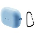 Samsung Galaxy Buds3 FE Silikonowe Etui z Karabińczykiem - Błękitne