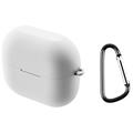 Samsung Galaxy Buds3 FE Silikonowe Etui z Karabińczykiem - Biel