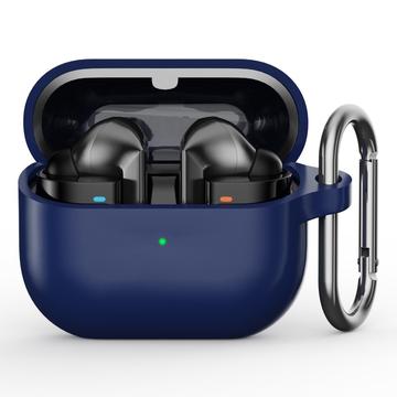 Samsung Galaxy Buds3 Pro Silikonowe Etui z Karabińczykiem - Ciemnoniebieski