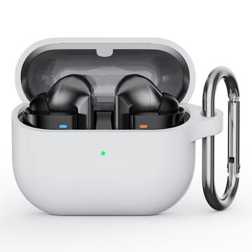 Samsung Galaxy Buds3 Pro Silikonowe Etui z Karabińczykiem - Biel