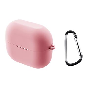 Samsung Galaxy Buds3/Buds3 Pro Silikonowe Etui z Karabińczykiem - Róż