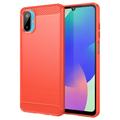 Samsung Galaxy M06/F06 5G Szczotkowane Etui z TPU - Włókno Węglowe