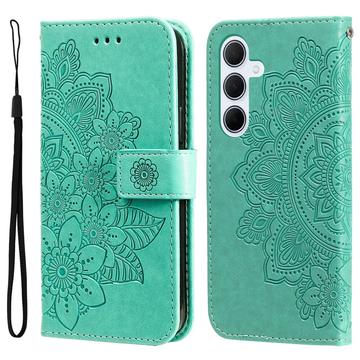 Samsung Galaxy M35 Etui z Portfelem z Serii Mandala - Zieleń