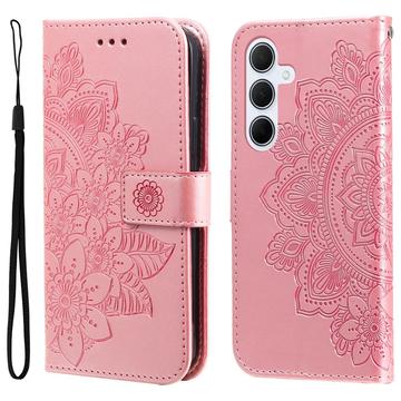 Samsung Galaxy M35 Etui z Portfelem z Serii Mandala - Róż
